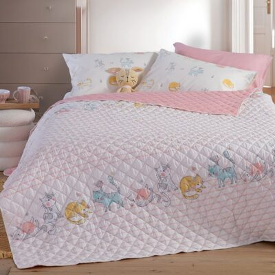 ΠΑΙΔΙΚΟ ΚΟΥΒΕΡΛΙ ΜΟΝΟ CAT LIFE 180X240 NEF-NEF HOMEWARE, ΥΦΑΣΜΑ:100%ΜIΚΡ-ΕΣΩΤ:100%ΠΟΛ