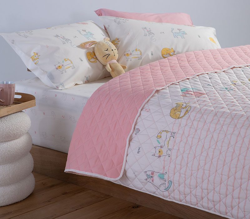 ΠΑΙΔΙΚΟ ΚΟΥΒΕΡΛΙ ΜΟΝΟ CAT LIFE 180X240 NEF-NEF HOMEWARE, ΥΦΑΣΜΑ:100%ΜIΚΡ-ΕΣΩΤ:100%ΠΟΛ - Image 2