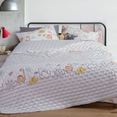 ΠΑΙΔΙΚΟ ΚΟΥΒΕΡΛΙ ΜΟΝΟ DINOSAUR ART 180X240 NEF-NEF HOMEWARE, ΥΦΑΣΜΑ:100%ΜIΚΡ-ΕΣΩΤ:100%ΠΟΛ