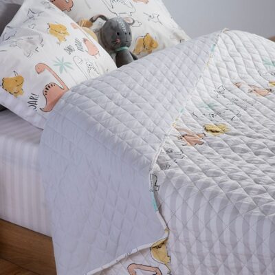 ΠΑΙΔΙΚΟ ΚΟΥΒΕΡΛΙ ΜΟΝΟ DINOSAUR ART 180X240 NEF-NEF HOMEWARE, ΥΦΑΣΜΑ:100%ΜIΚΡ-ΕΣΩΤ:100%ΠΟΛ - Image 2