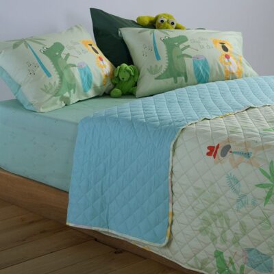 ΠΑΙΔΙΚΟ ΚΟΥΒΕΡΛΙ ΜΟΝΟ JUNGLE MUSIC 180X240 NEF-NEF HOMEWARE, ΥΦΑΣΜΑ:100%ΜIΚΡ-ΕΣΩΤ:100%ΠΟΛ - Image 2