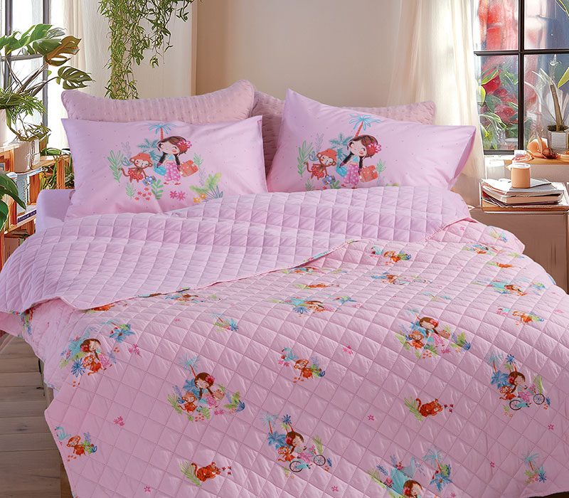 ΠΑΙΔΙΚΟ ΚΟΥΒΕΡΛΙ ΜΟΝΟ WELCOME TO INDIA 180X240 NEF-NEF HOMEWARE, ΥΦΑΣΜΑ:100%ΜIΚΡ-ΕΣΩΤ:100%ΠΟΛ