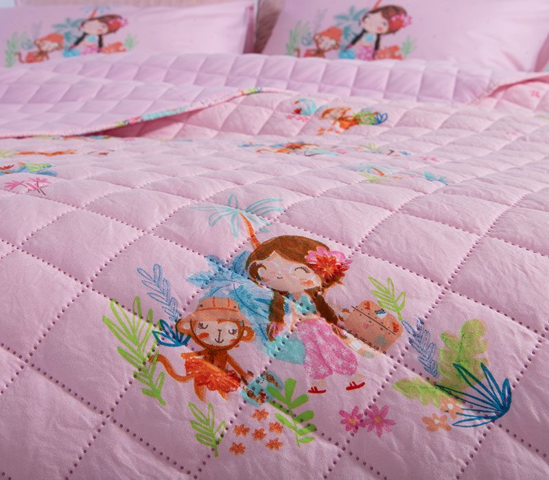 ΠΑΙΔΙΚΟ ΚΟΥΒΕΡΛΙ ΜΟΝΟ WELCOME TO INDIA 180X240 NEF-NEF HOMEWARE, ΥΦΑΣΜΑ:100%ΜIΚΡ-ΕΣΩΤ:100%ΠΟΛ - Image 3