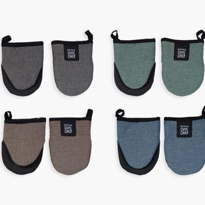 ΓΑΝΤΙ ΚΟΥΖΙΝΑΣ ΣΕΤ 2ΤΜΧ LORIN NEF-NEF HOMEWARE, ΥΦΑΣΜΑ:35% BAMB-65% ΠΟΛ ΓΕΜ:100% ΠΟΛ