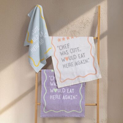 ΠΟΤΗΡΟΠΑΝΟ ΒΕΛΟΥΤΕ CHEF WAS CUTE 40Χ60 NEF-NEF HOMEWARE, 100% BAMBAKI