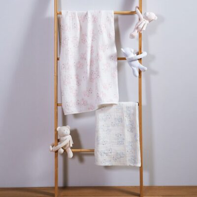 ΚΟΥΒΕΡΤΑΚΙ ΜΕ ΑΡΚΟΥΔΑΚΙ TEDDY 75X100 NEF-NEF HOMEWARE, 100% BAMBAKI - Image 3