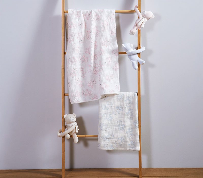 ΚΟΥΒΕΡΤΑΚΙ ΜΕ ΑΡΚΟΥΔΑΚΙ TEDDY 75X100 NEF-NEF HOMEWARE, 100% BAMBAKI - Image 3