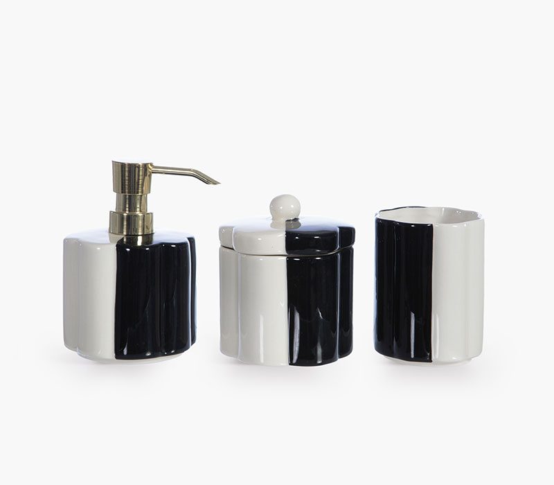 ΠΟΤΗΡΙ ΜΠΑΝΙΟΥ DOMINO  NEF-NEF HOMEWARE, 100% ΚΕΡΑΜΙΚΟ - Image 2