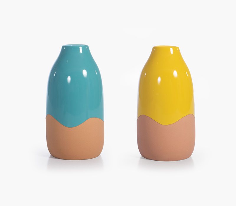 ΔΙΑΚΟΣΜΗΤΙΚΟ ΚΕΡΑΜΙΚΟ ΒΑΖΟ MENZA 11X11X21,5 NEF-NEF HOMEWARE, 100% ΚΕΡΑΜΙΚΟ