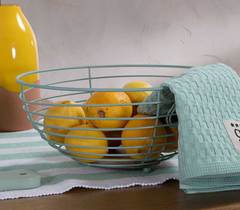 ΚΑΛΑΘΙ ΦΡΟΥΤΩΝ SIDE NEF-NEF HOMEWARE, ΜΕΤΑΛΛΟ-ΞΥΛΟ - Image 2