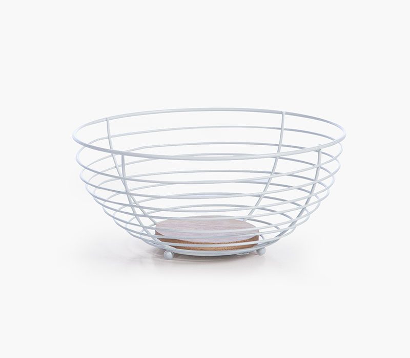 ΚΑΛΑΘΙ ΦΡΟΥΤΩΝ SIDE NEF-NEF HOMEWARE, ΜΕΤΑΛΛΟ-ΞΥΛΟ - Image 3