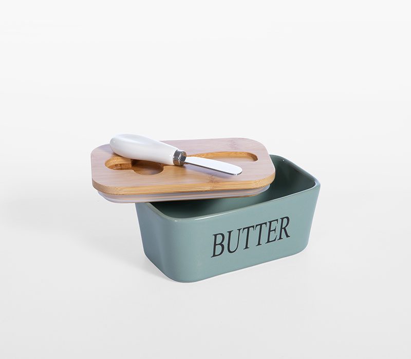 ΔΟΧΕΙΟ ΒΟΥΤΥΡΟΥ ΜΕ ΜΑΧΑΙΡΙ ΚΑΙ ΚΑΠΑΚΙ BRICK NEF-NEF HOMEWARE, ΚΕΡΑΜ-BAMBOO - Image 4