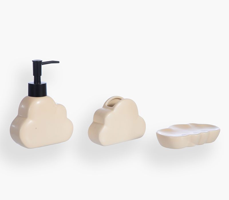 ΣΕΤ ΑΞΕΣΟΥΑΡ ΜΠΑΝΙΟΥ 3 ΤΜΧ EASY NEF-NEF HOMEWARE, ΚΕΡΑΜ-ΠΛΑΣΤ - Image 2