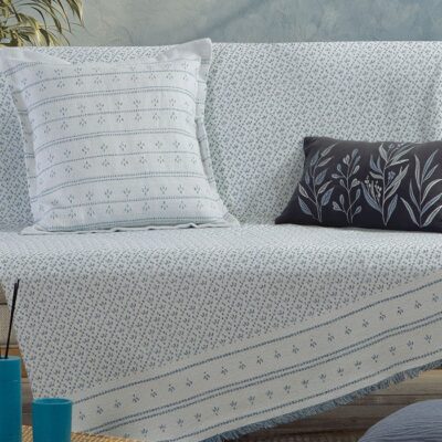 ΡΙΧΤΑΡΙ ΤΡΙΘΕΣΙΟΥ ΚΑΝΑΠΕ ISHMAR BLUE 170X300 NEF-NEF HOMEWARE, 50% BAMB-50% ΠΟΛ - Image 2