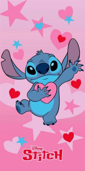 Disney Home Πετσέτα Θαλάσσης Quick Dry Disney Home Lilo & Stitch 085 70X140 Baby Pink 100% Microfiber