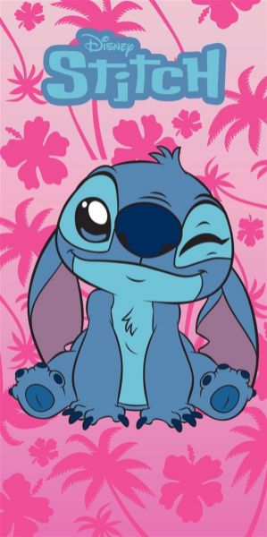 Disney Home Πετσέτα Θαλάσσης Quick Dry Disney Home Lilo & Stitch 189 70X140 Pink 100% Microfiber