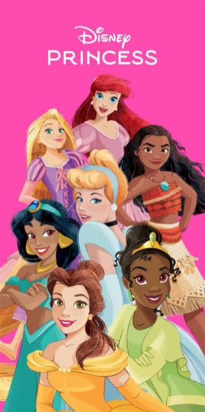 Disney Home Πετσέτα Θαλάσσης Quick Dry Disney Home Princess 190 70X140 Fuchsia 100% Microfiber