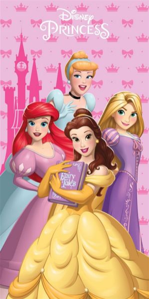 Disney Home Πετσέτα Θαλάσσης Quick Dry Disney Home Princess 191 70X140 Baby Pink 100% Microfiber