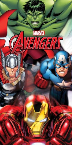 Marvel Πετσέτα Θαλάσσης Quick Dry Marvel Avengers 185 70X140 White 100% Microfiber