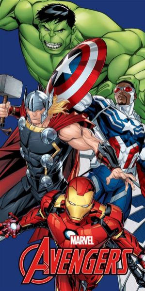 Marvel Πετσέτα Θαλάσσης Quick Dry Marvel Avengers 670 70X140 Blue 100% Microfiber