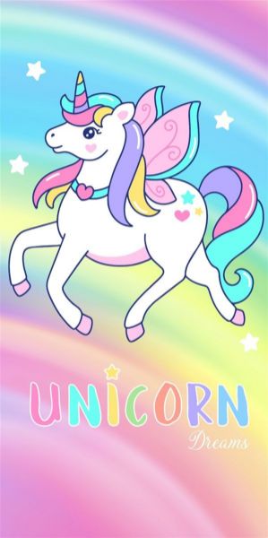DIMcol Πετσέτα Θαλάσσης Quick Dry Unicorn 458 70X140 Multi 100% Microfiber