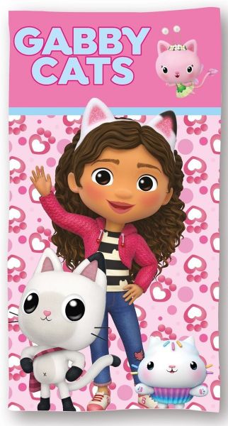 DreamWorks Animation Πετσέτα Θαλάσσης Quick Dry DreamWorks Gabby's Dollhouse 113 70X140 Pink 100% Microfiber