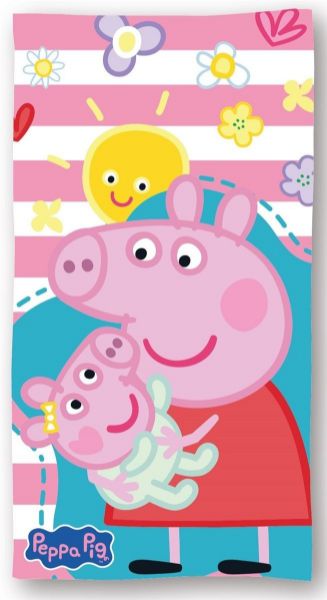 Hasbro Πετσέτα Θαλάσσης Quick Dry Hasbro Peppa Pig 821 70X140 White-Pink 100% Microfiber