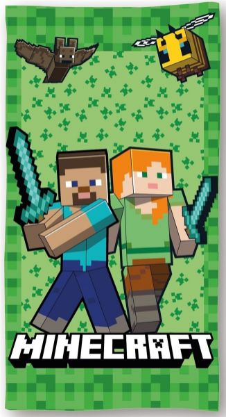Mojang Πετσέτα Θαλάσσης Quick Dry Mojang Minecraft 004 70X140 Light Green 100% Microfiber