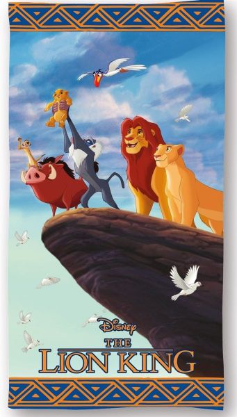 Disney Home Πετσέτα Θαλάσσης Quick Dry Disney Home Lion King 101 70X140 Sky Blue 100% Microfiber