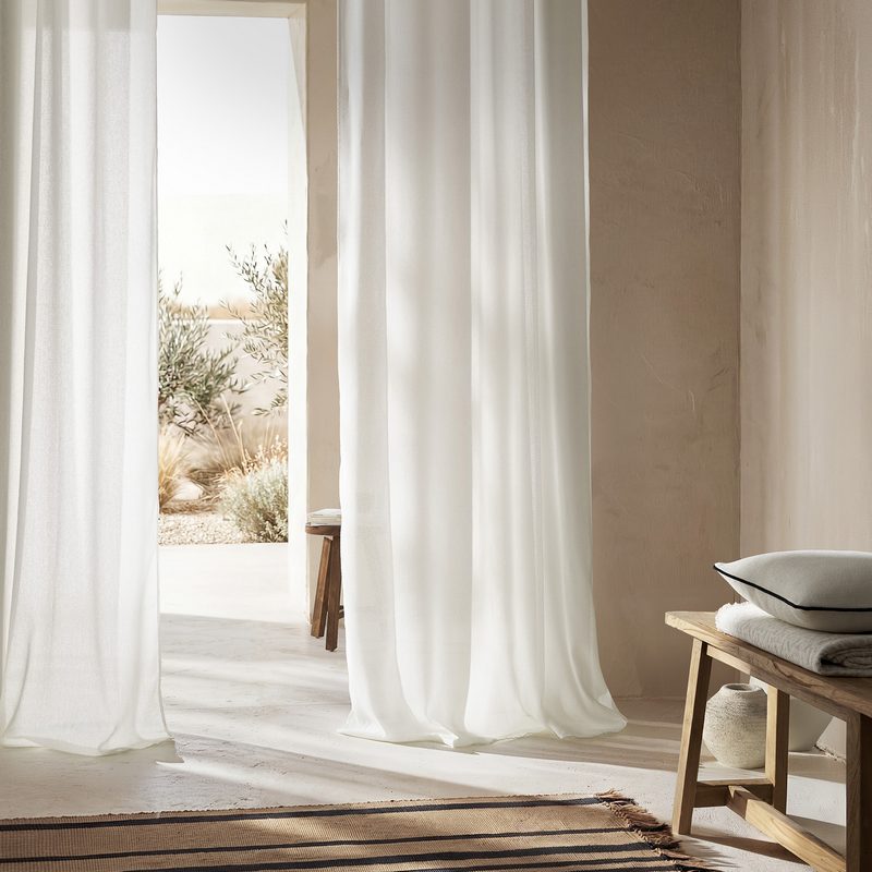 Κουρτίνα με σιρίτι 140x295cm GOFIS HOME  Velmira OffWhite 509 - Image 5