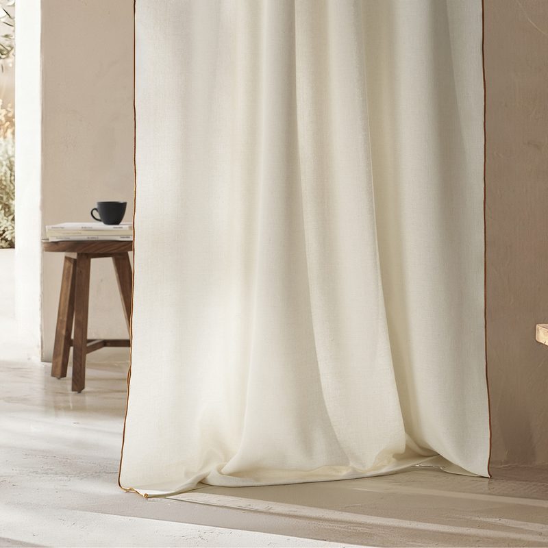 Κουρτίνα με σιρίτι 140x280cm GOFIS HOME  Nedda Brown 614 - Image 2