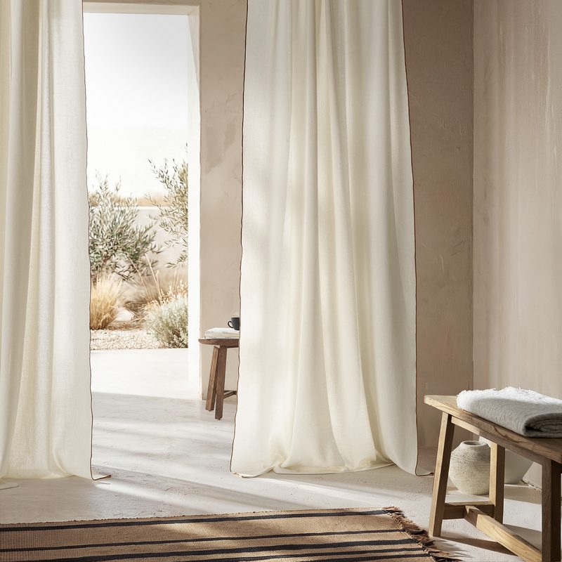 Κουρτίνα με σιρίτι 140x280cm GOFIS HOME  Nedda Brown 614 - Image 5