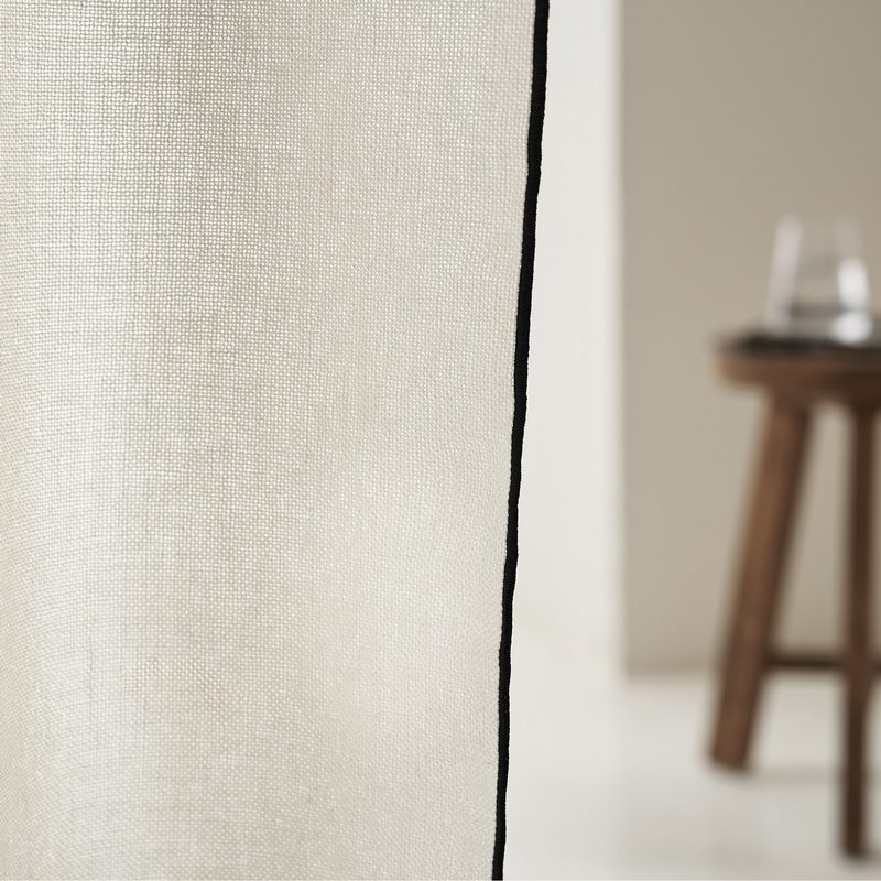 Κουρτίνα με σιρίτι 140x280cm GOFIS HOME  Nedda Black 614 - Image 3