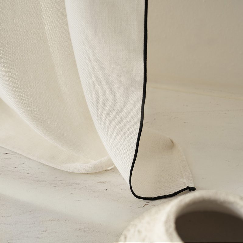 Κουρτίνα με σιρίτι 140x280cm GOFIS HOME  Nedda Black 614 - Image 4