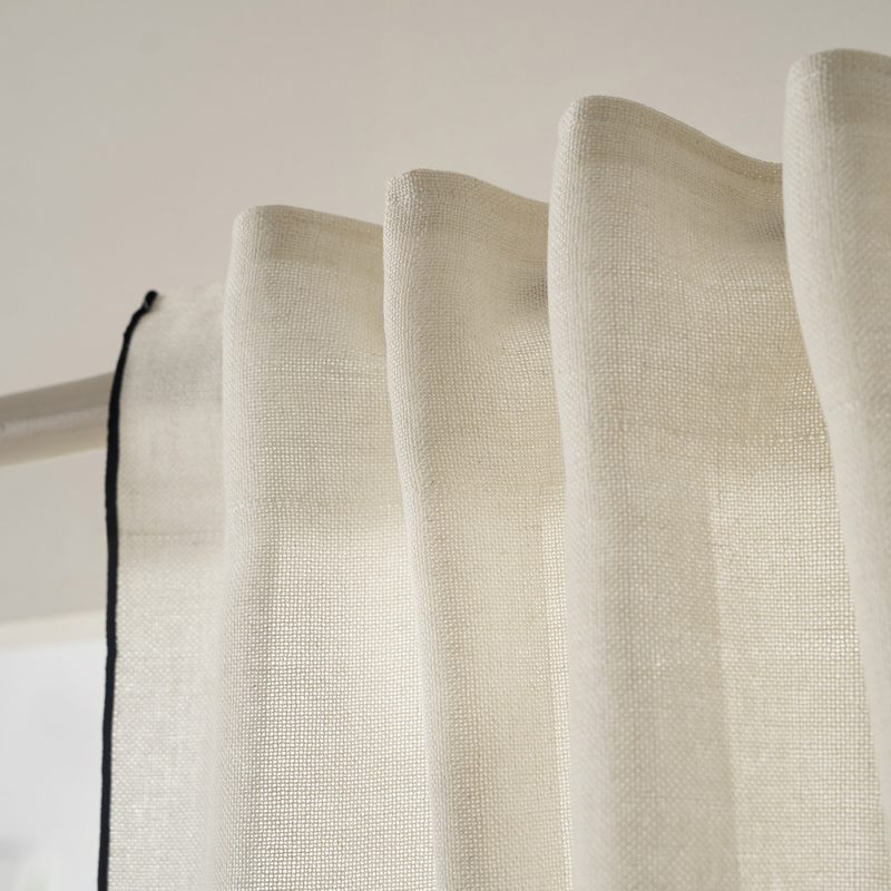 Κουρτίνα με σιρίτι 140x280cm GOFIS HOME  Nedda Black 614 - Image 6