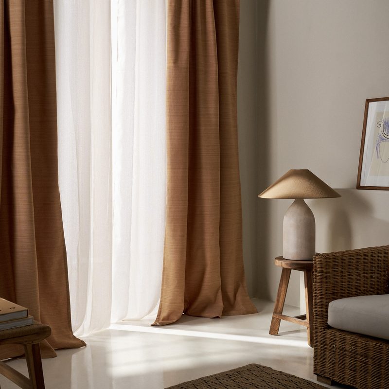 Έτοιμη Κουρτίνα 130x270cm GOFIS HOME  Teyana Mustard Yellow 656