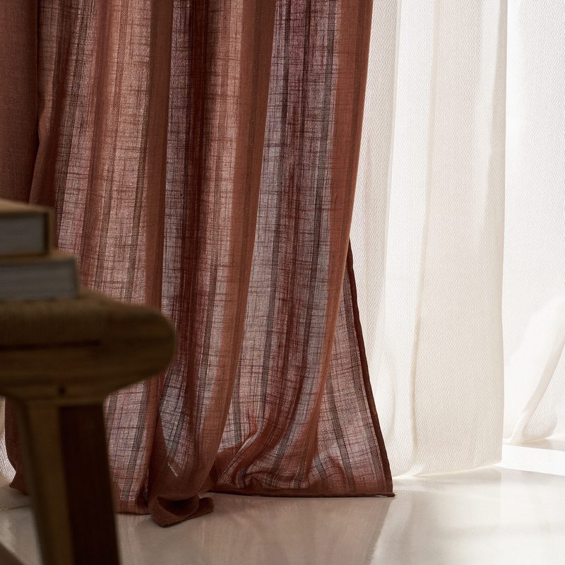 Κουρτίνα με σιρίτι 140x295cm GOFIS HOME  Nysera Rust 705 - Image 2