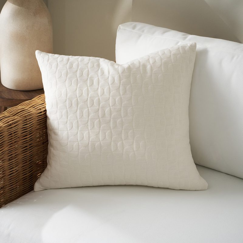 Μαξιλαροθήκη 50x50cm GOFIS HOME  Eliena Ivory 402/05