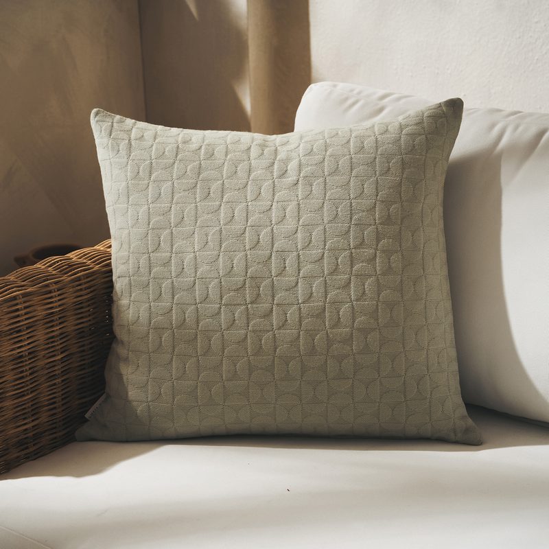 Μαξιλαροθήκη 50x50cm GOFIS HOME  Eliena Smoke Green 402/07