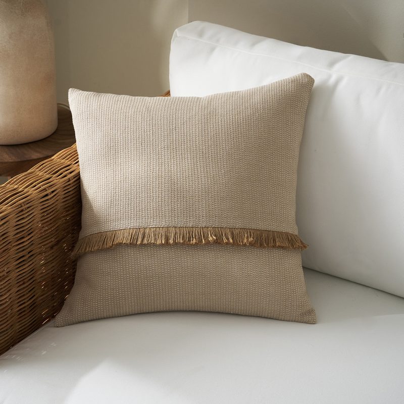 Μαξιλαροθήκη 50x50cm GOFIS HOME  Odessa Hemp Beige 533/06