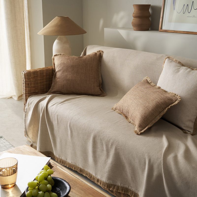 Ριχτάρι Τριθέσιου 180x310cm GOFIS HOME  Odessa Hemp Beige 533/06 - Image 3