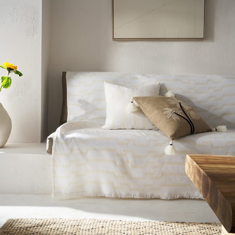 Ριχτάρι Πολυθρόνας 180x180cm GOFIS HOME Clover Polar White 558/16