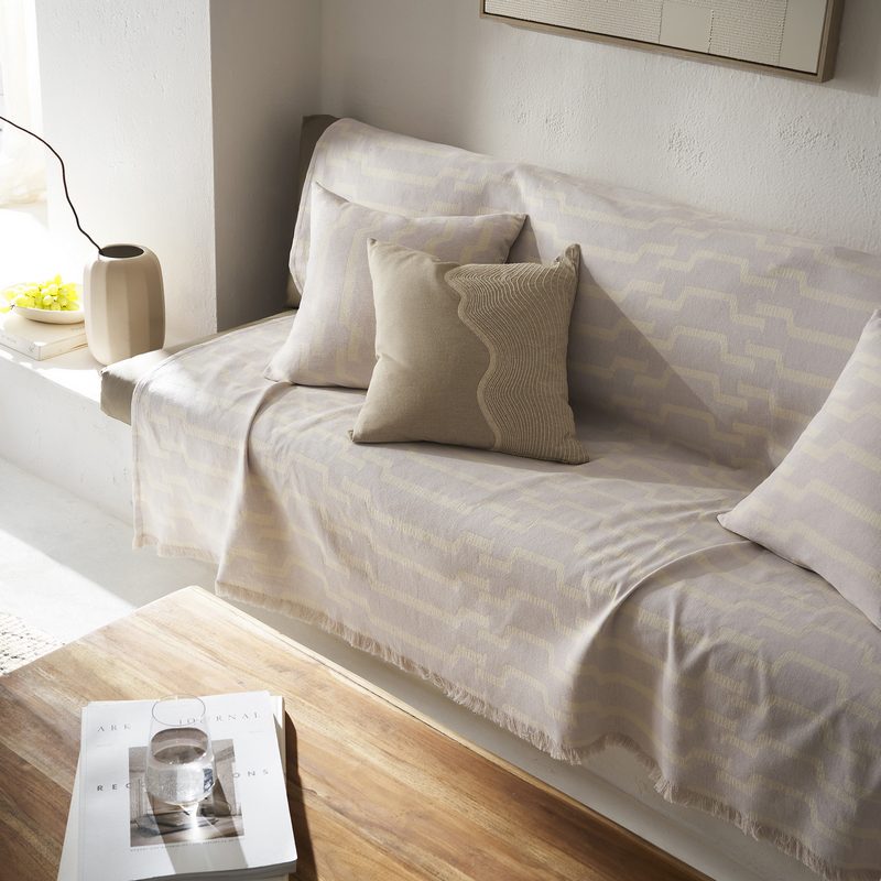 Ριχτάρι Πολυθρόνας 180x180cm GOFIS HOME  Clover Silver Grey 558/19 - Image 3