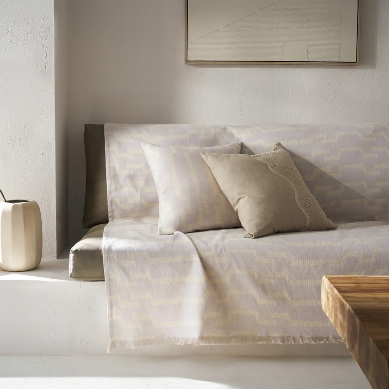 Ριχτάρι Τετραθέσιου 180x350cm GOFIS HOME  Clover Silver Grey 558/19