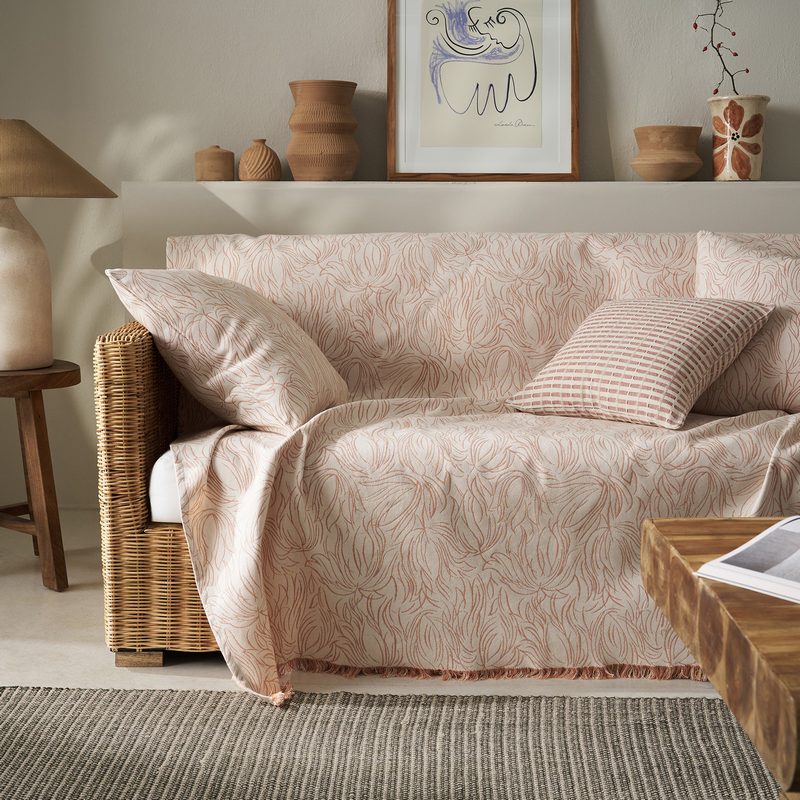 Ριχτάρι Πολυθρόνας 180x180cm GOFIS HOME  Delia Dusted Clay 563/03