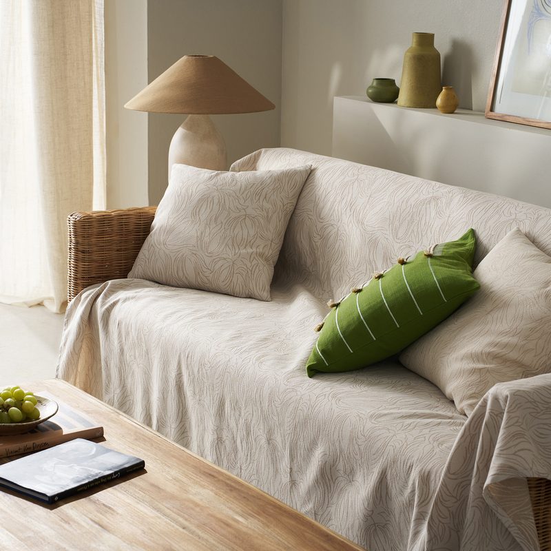 Ριχτάρι Διθέσιου 180x250cm GOFIS HOME  Delia Natural Ecru 563/05 - Image 3