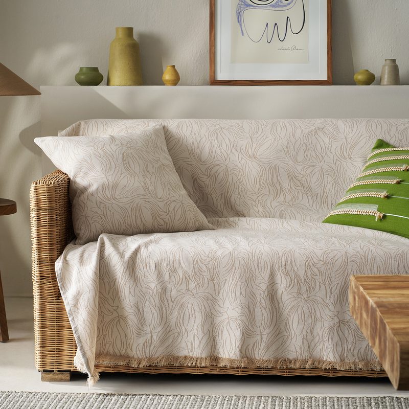 Ριχτάρι Τριθέσιου 180x310cm GOFIS HOME  Delia Natural Ecru 563/05