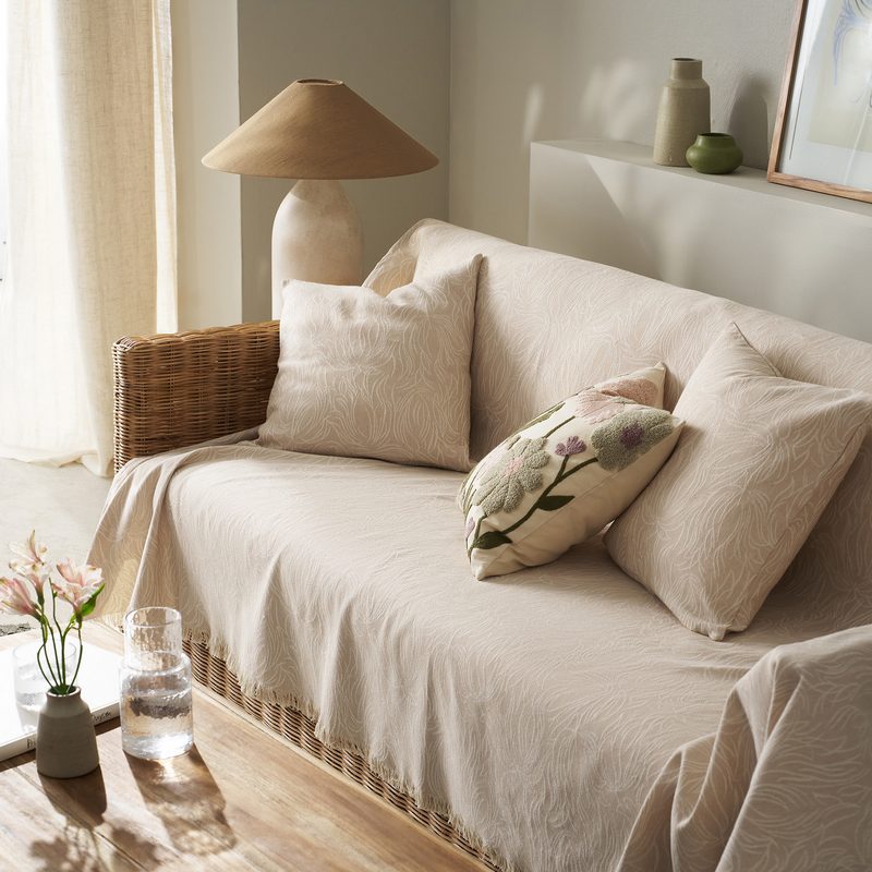 Ριχτάρι Τετραθέσιου 180x350cm GOFIS HOME  Delia Sesame Beige 563/06 - Image 3