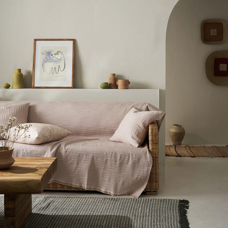 Ριχτάρι Τριθέσιου 180x300cm GOFIS HOME  Calyra Warm Beige 654/21