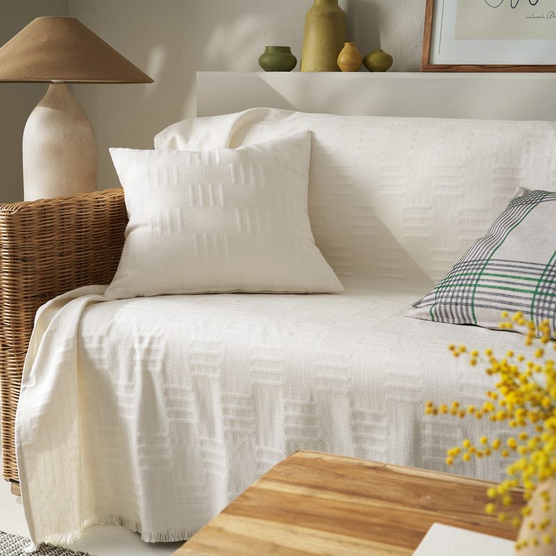 Ριχτάρι Τετραθέσιου 180x350cm GOFIS HOME  Calyra Ivory  654/05